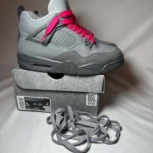 Size 5 - Nike Air Jordan 4 Retro SE GS Wet Cement Men's Shoes